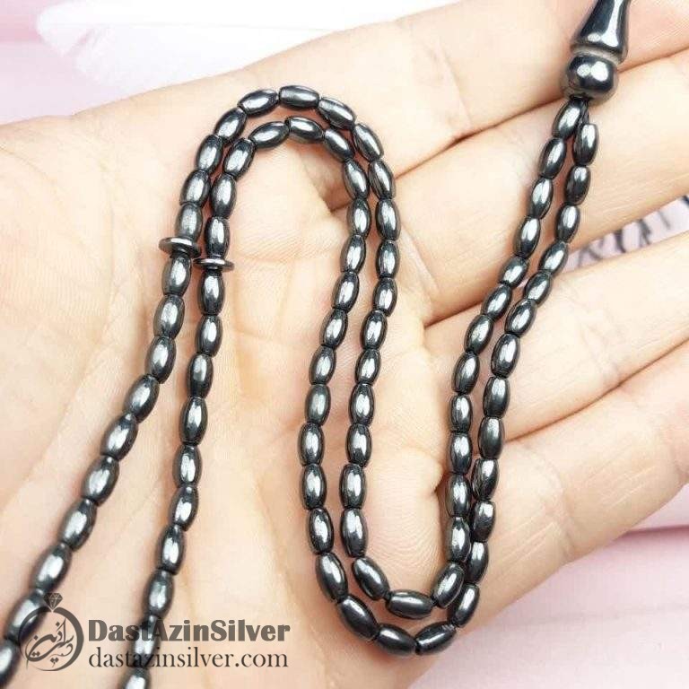تسبیح 101 دانه حدید طرح رویین