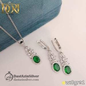 نیم ست نقره طرح گلپری