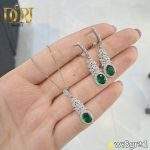 نیم ست نقره طرح گلپری