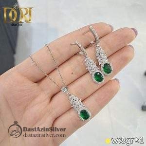 نیم ست نقره طرح گلپری