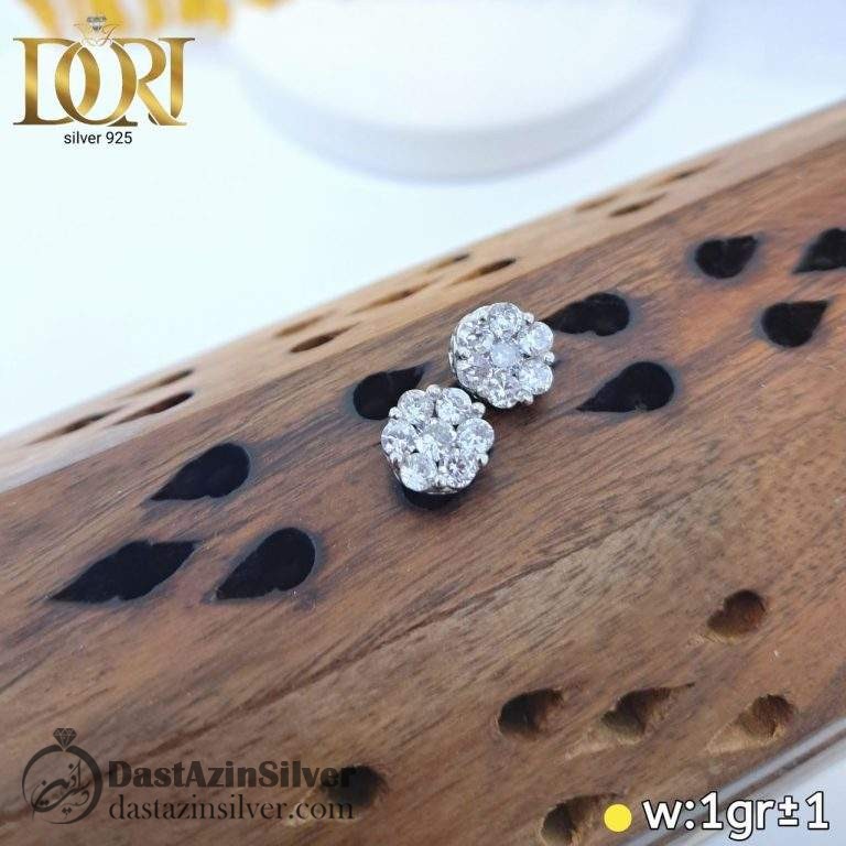گوشواره نقره طرح ژیار