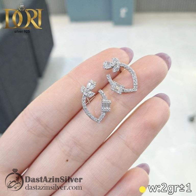 گوشواره نقره طرح سارگل