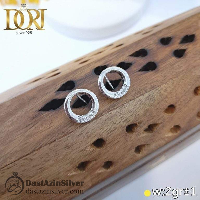 گوشواره نقره طرح فاطمه