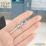 گوشواره نقره طرح فاطمه