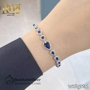 دستبند نقره زنانه طرح گلسا