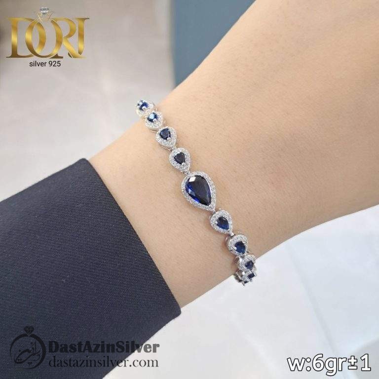 دستبند نقره زنانه طرح گلسا