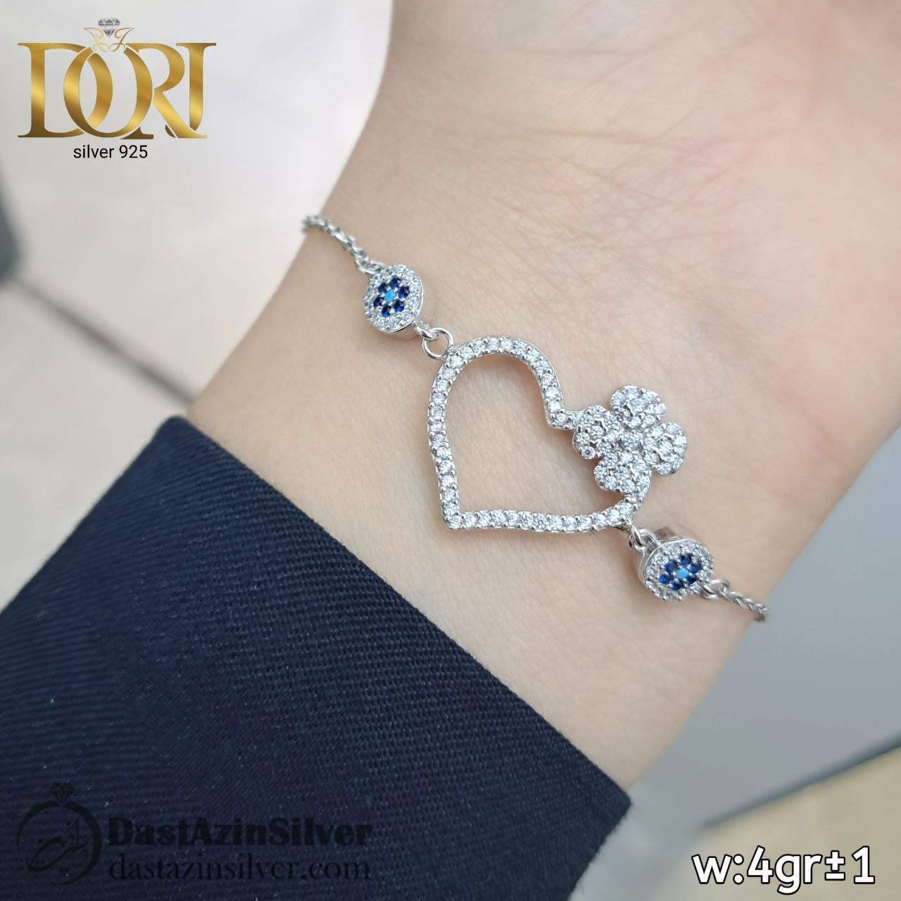 دستبند نقره زنانه طرح آدرینا دستبند نقره زنانه طرح آدرینا