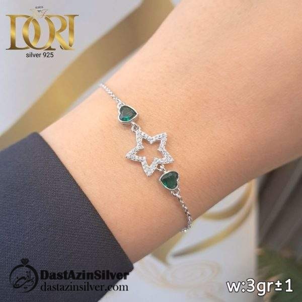 دستبند نقره زنانه طرح تینا
