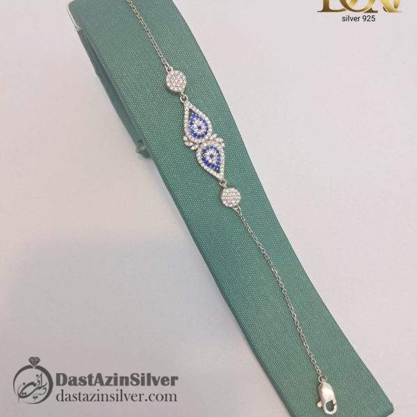 دستبند نقره زنانه طرح جانان
