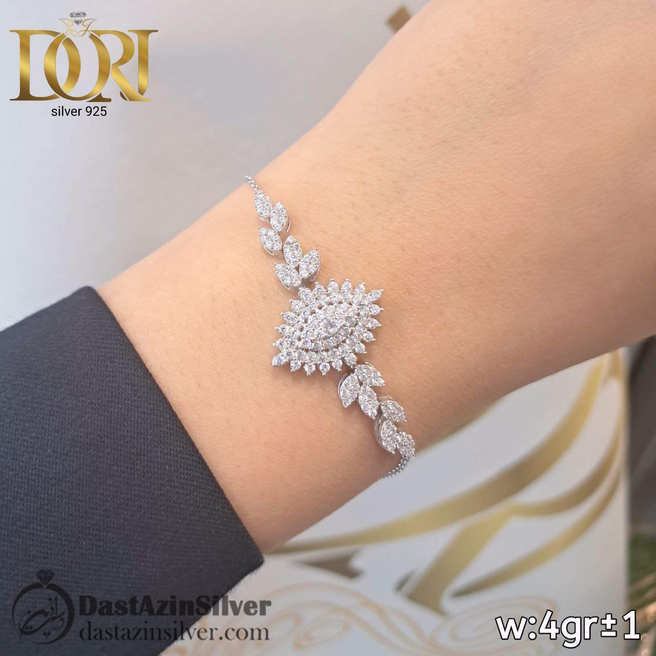 دستبند نقره زنانه طرح چکاوک دستبند نقره زنانه طرح چکاوک