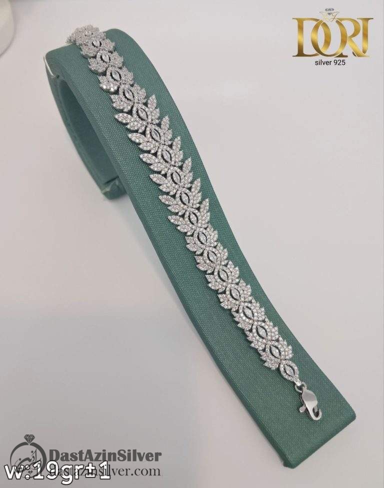 دستبند نقره زنانه طرح رخشان
