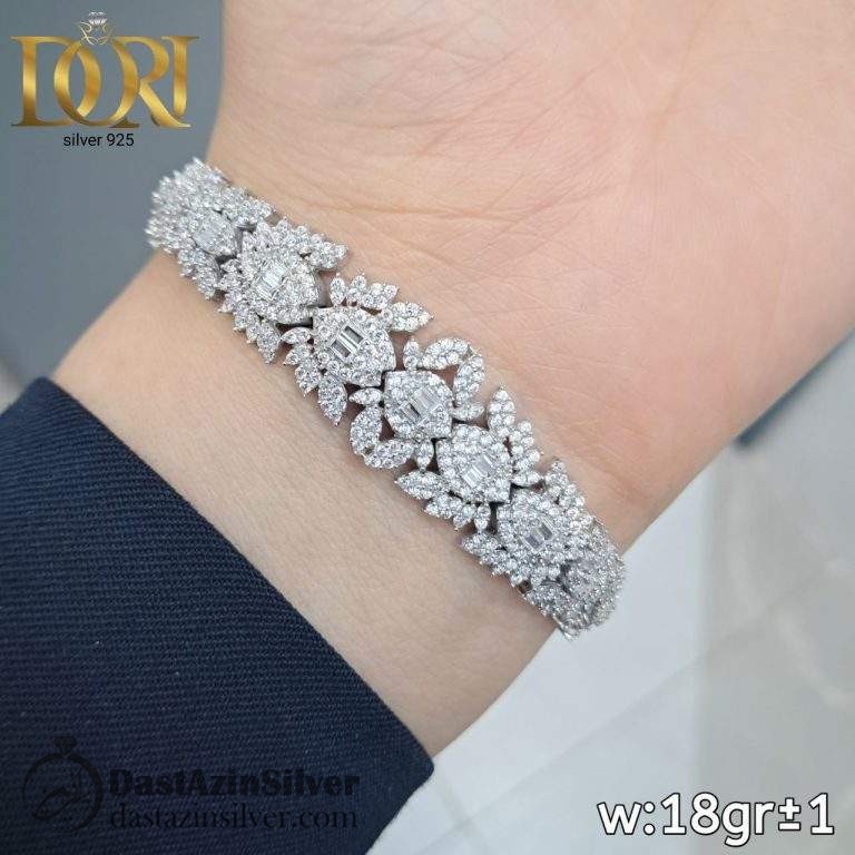 دستبند نقره زنانه طرح رها