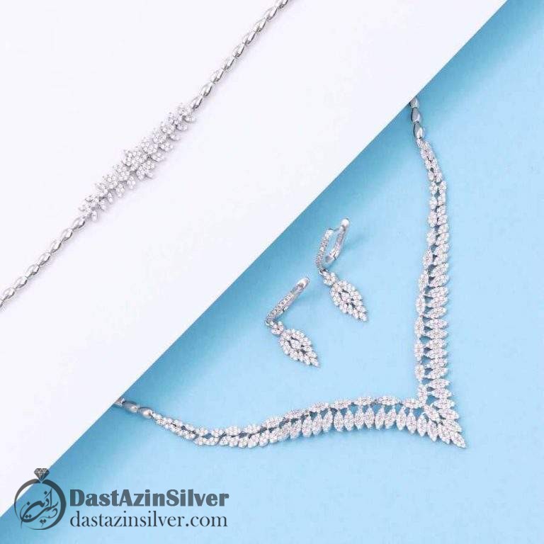 سرویس نقره عروس مشابه طلا مارسا کد da323