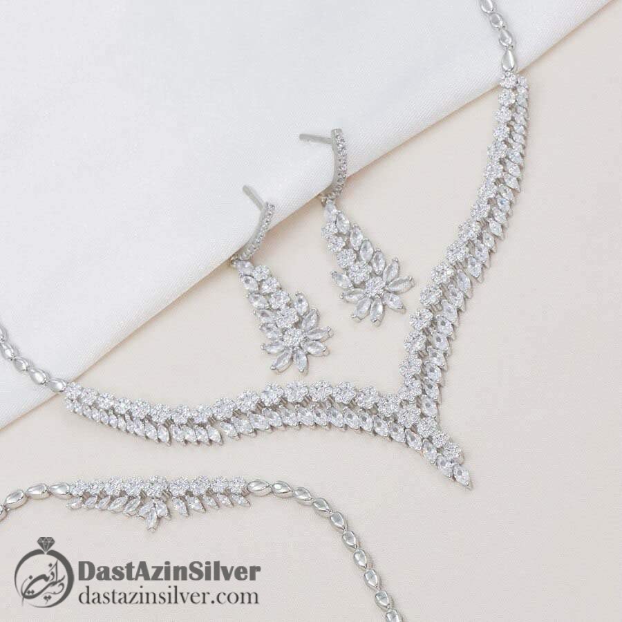 سرویس نقره طرح جواهر سوپر میکرو کد da314 سرویس نقره طرح جواهر میکرو عروسانه کد da314