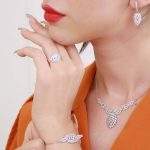 سرویس نقره زنانه طرح جواهر ظریف میکرو زنجیری کد da321