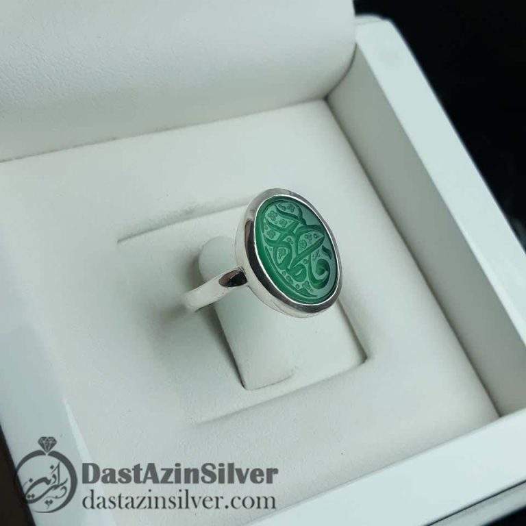 انگشتر زنانه عقیق سبز